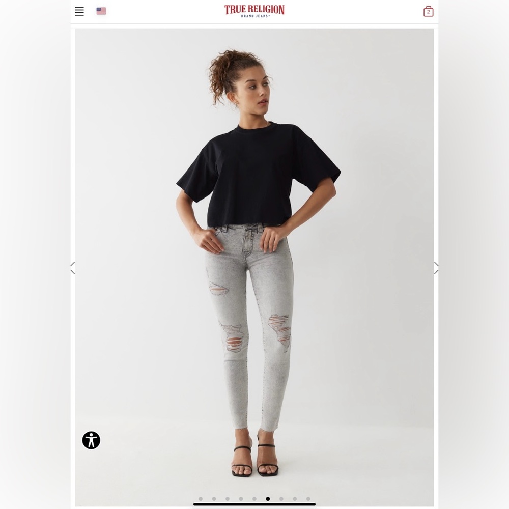 True Religion JENNIE MID RISE CURVY SKINNY JEAN